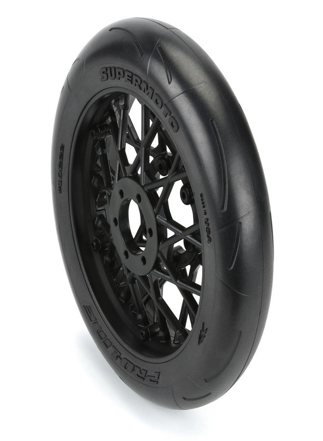 Pro-Line Racing 1/4 Supermoto Tire Front MTD Black Wheel PM-MX/SM PRO1022210 RC Tire - Image 3